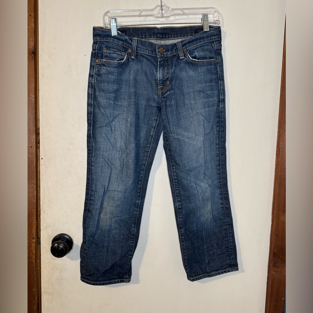 Citizens Of Humanity Blue Cropped Jeans